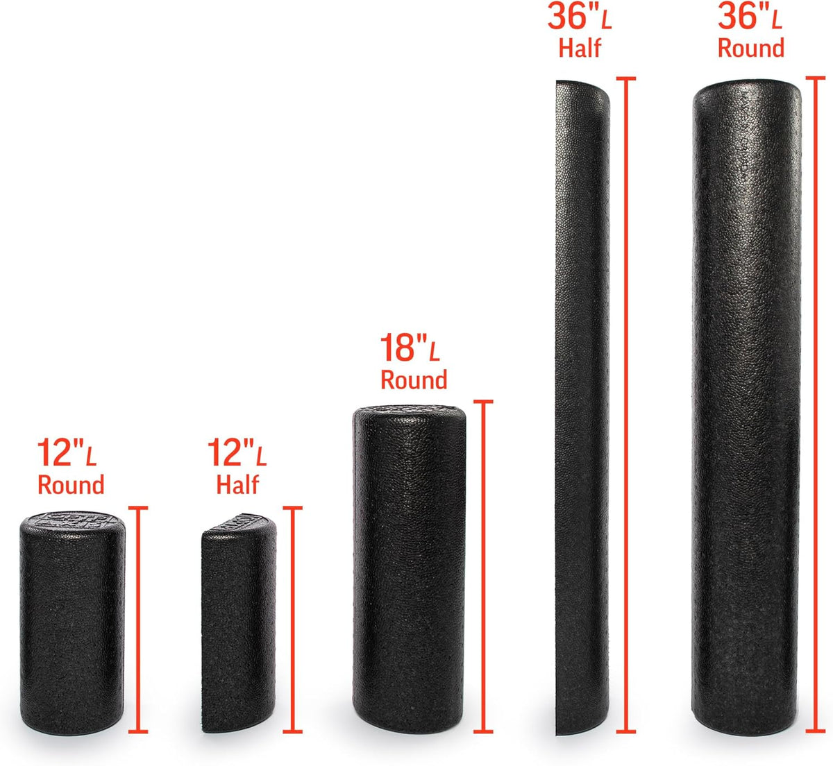 OPTP AXIS Firm Foam Roller - High Density for Physical Therapy & Fitness | 36" X 6" Round, Black