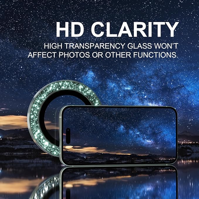 Choiche Compatible for iPhone 16 /iPhone 16 Plus Camera Lens Protector Bling