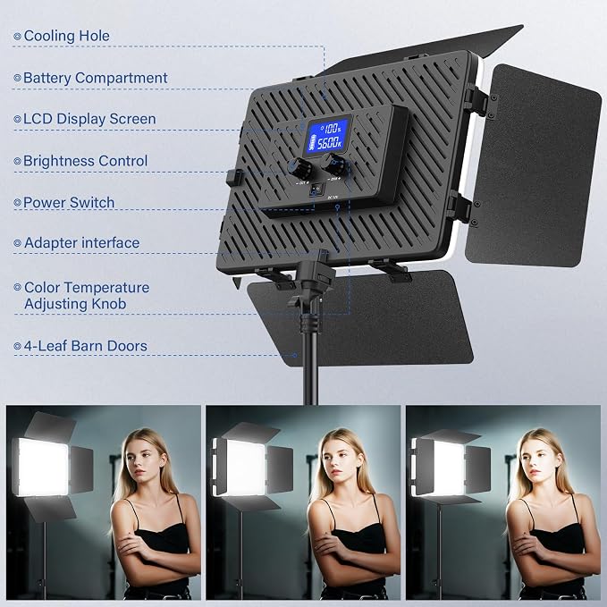 2 Pack Led Video Light Kit