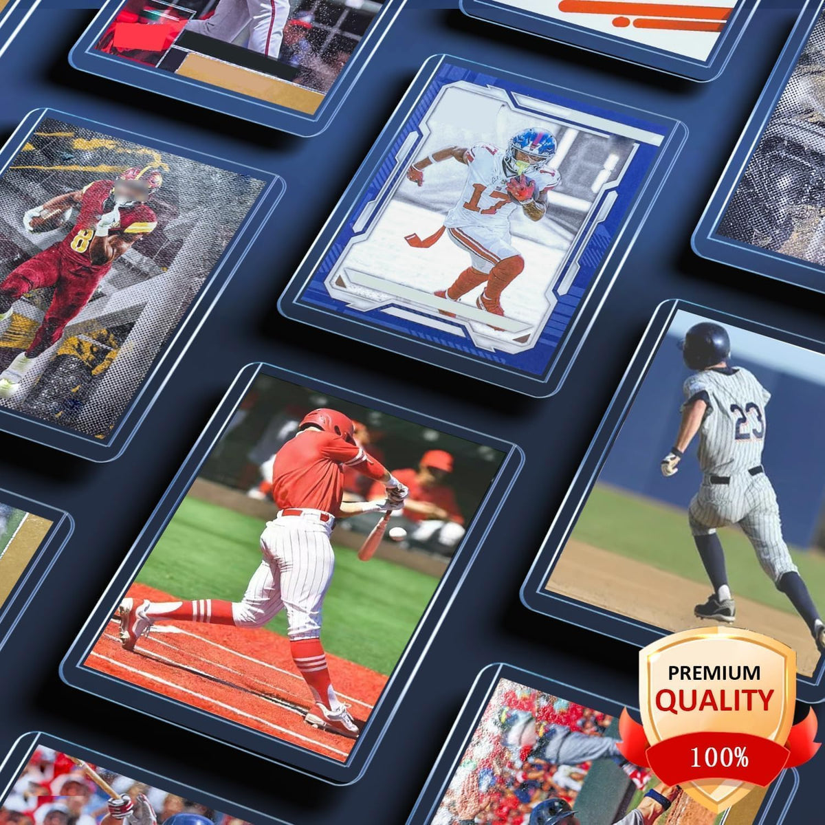 Skiennix Premium Baseball Card Sleeves - 200 Hard Plastic Protectors for Trading Cards | 3"x 4" Size
