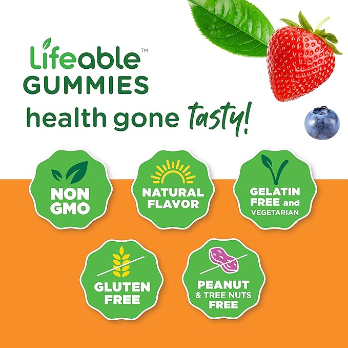 Lifeable Zinc Kids + B Complex Kids, Gummies Bundle - Great Tasting, Vitamin Supplement, Gluten Free, GMO Free, Chewable Gummy