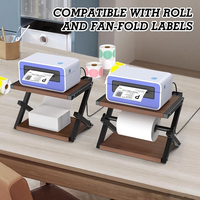 Alyoen Label Holder for Rolls and Fan-Fold Labels, Thermal Shipping Label