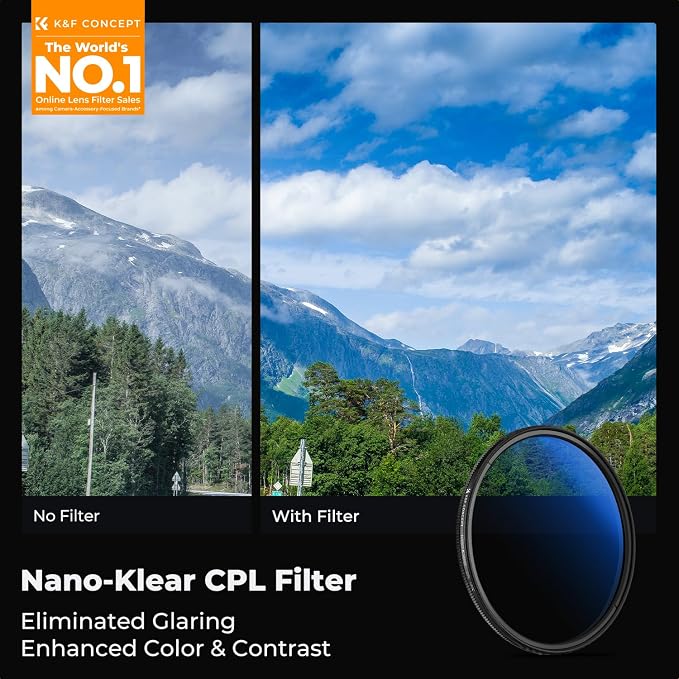 K&F CONCEPT 67mm Circular Polarizer Filter Ultra-Slim 18 Multi-Coated Optical