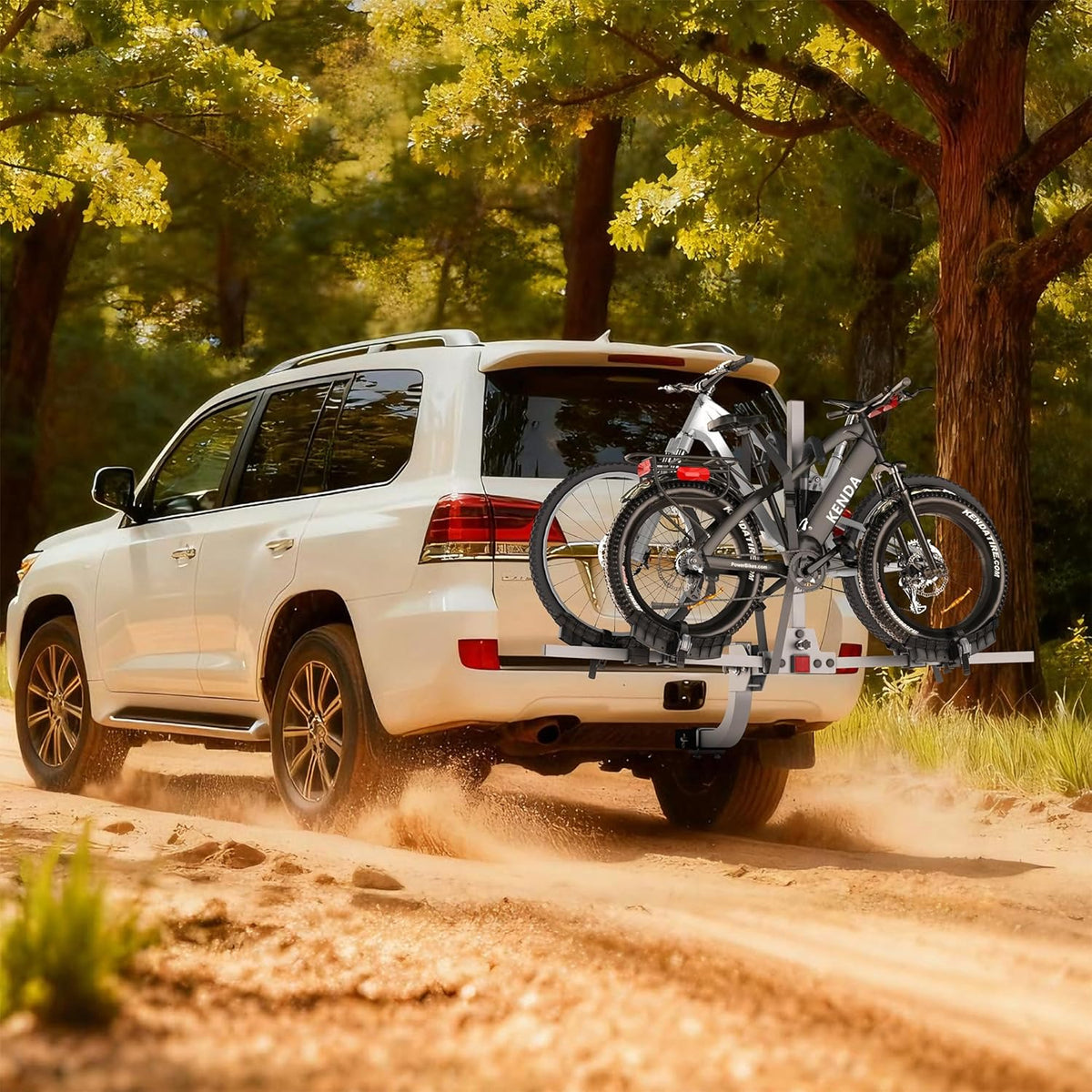 WILDROAD 2-Bike Hitch Rack - Foldable & Wobble-Free Design for Standard, Fat Tire & E-Bikes | 180 lbs Capacity