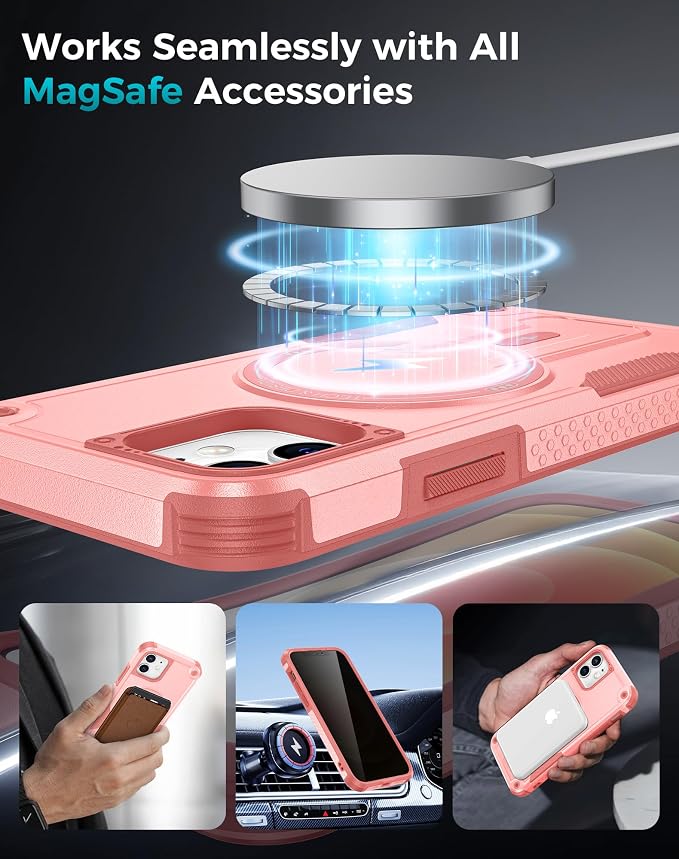 Goton for iPhone 12 Case with Privacy Tempered Glass Screen Protector & Camera