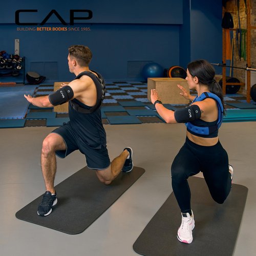 CAP Barbell 8LB Weighted Vest Black – Unisex Workout Vest with Phone Pouch, Reflective Strips, and Adjustable Fit for Walking, Running, Cardio, and Strength Training