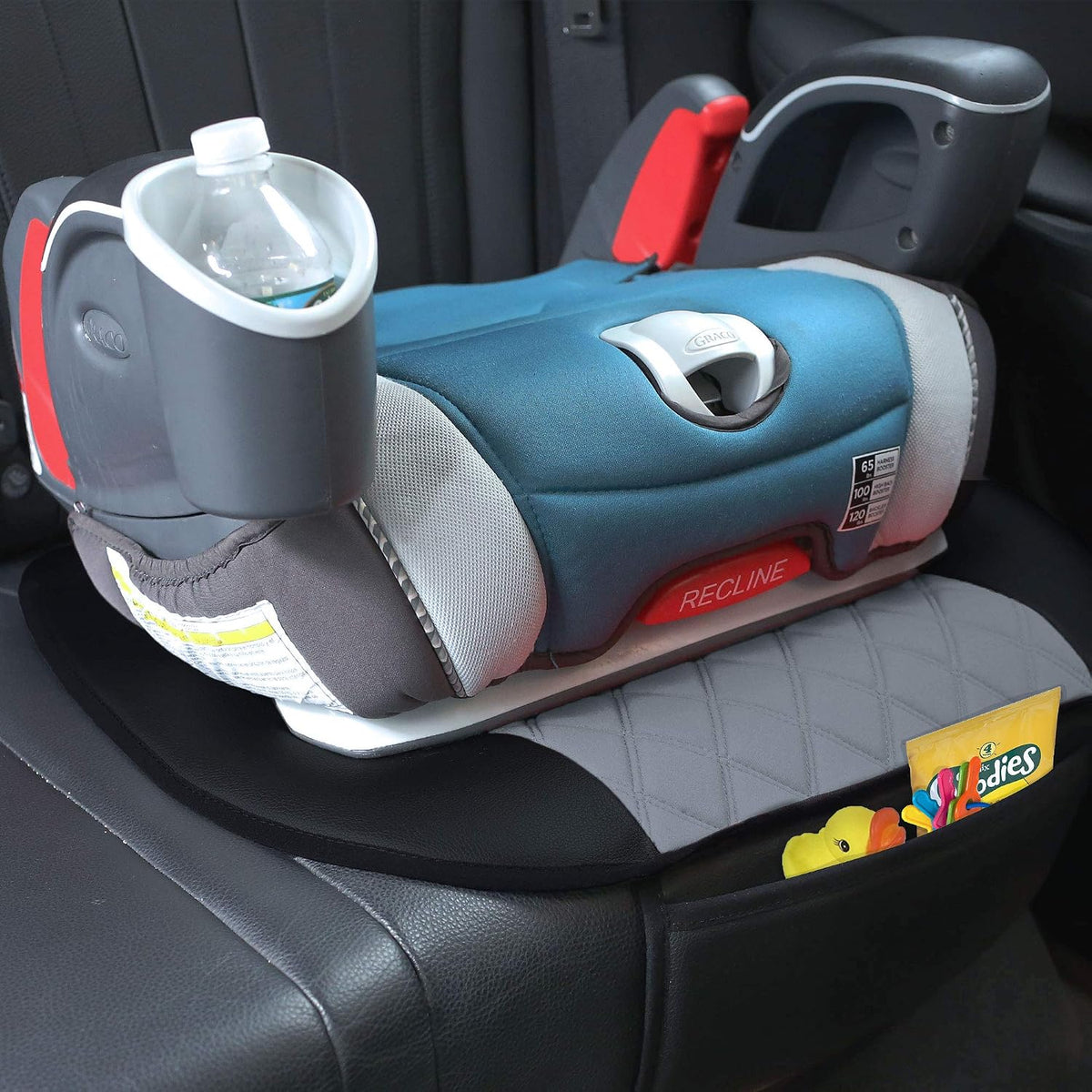 FH Group Car Seat Cover Cushion - 2 Pack Seat Covers for Cars Trucks SUV, Faux Leather Car Seat Cushions, Waterproof Car Seat Cover Cushion, Universal Fit Car Seat protector Front Set Gray