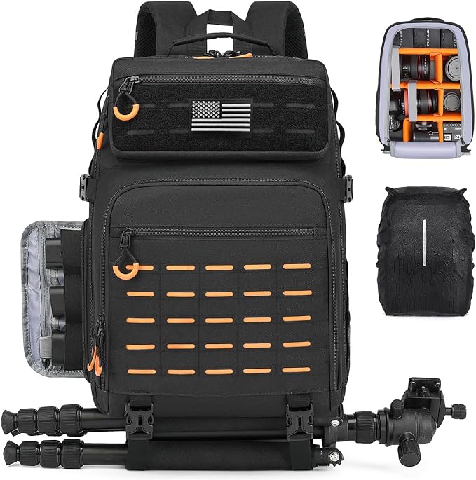 HAMBOLY Professional Camera Bag Backpack, Large Waterproof Photography Bag Case