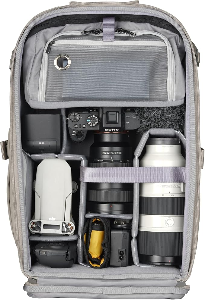 VANGUARD VEO Metro B25L Camera & Everyday Backpack – Fits 70–200mm Attached
