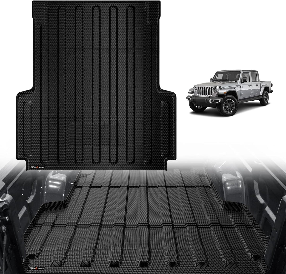TripleAliners Truck Mat Compatible with 2019-2026 Chevy Silverado/GMC Sierra 1500 5.8FT Accessories, Truck Bed Mat Heavy Duty Custom Fit All Weather Protection TPE Pickup Bed Liner