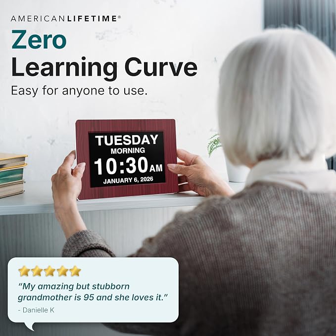 American Lifetime New 2026 Dementia Clock Large Digital Clock