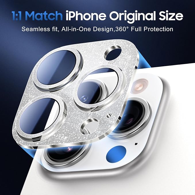 UniqueMe for 3 Pack iPhone 15 Pro/iPhone 15 Pro Max Camera Lens Protector