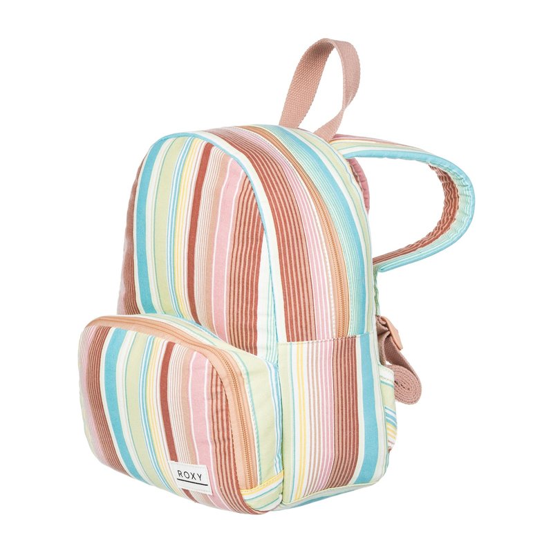Roxy Women Always Core Backpack | Travel | Everyday Carry | Beach | Polyester | 8L Capacity - White Salty Stripe
