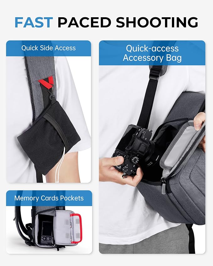 BAGSMART Camera Bag for DSLR, Waterproof Camera Backpacks for Photographers