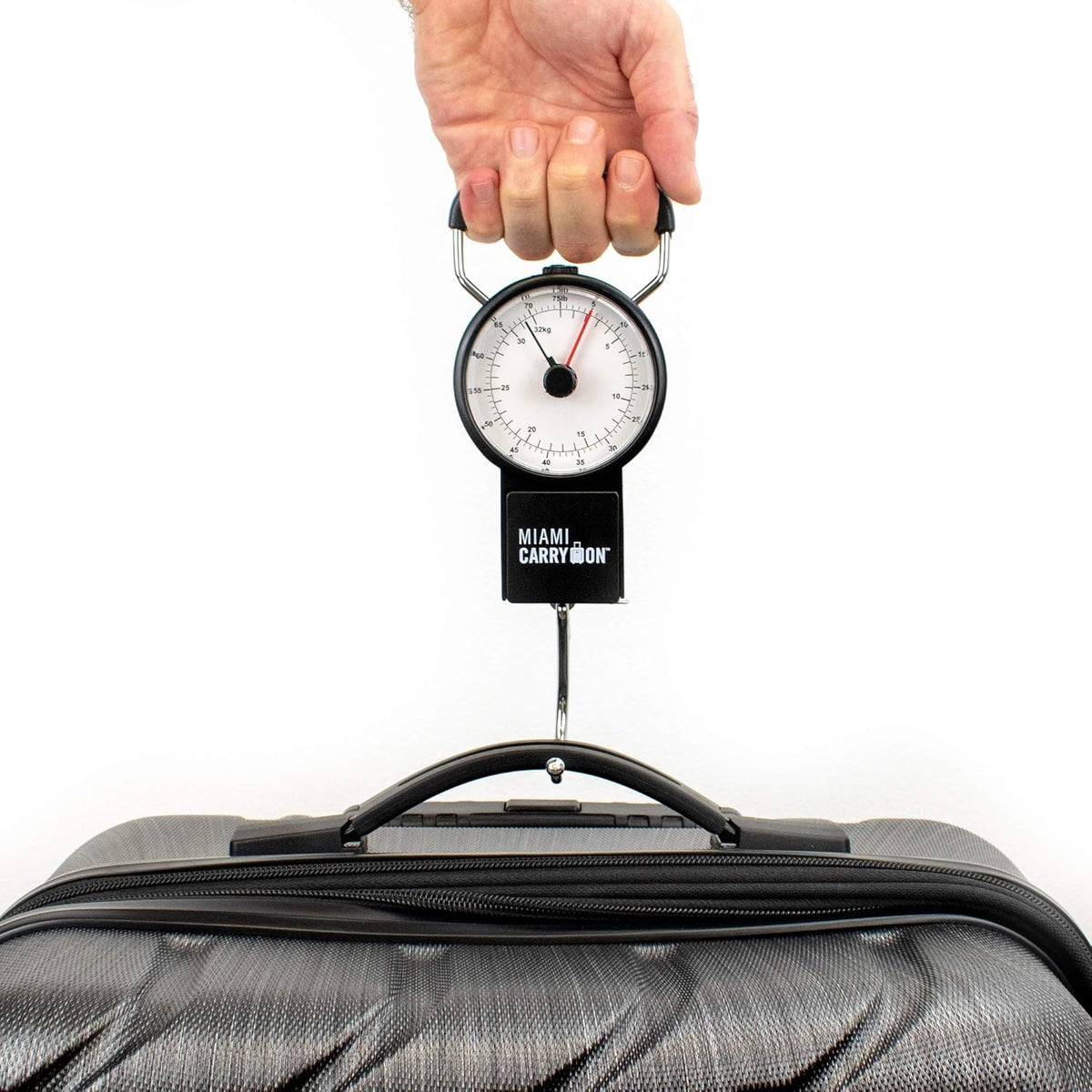 Skiennix Mechanical Luggage Scale - Accurate Weighing Up to 75 Pounds with Built-In Tape Measure