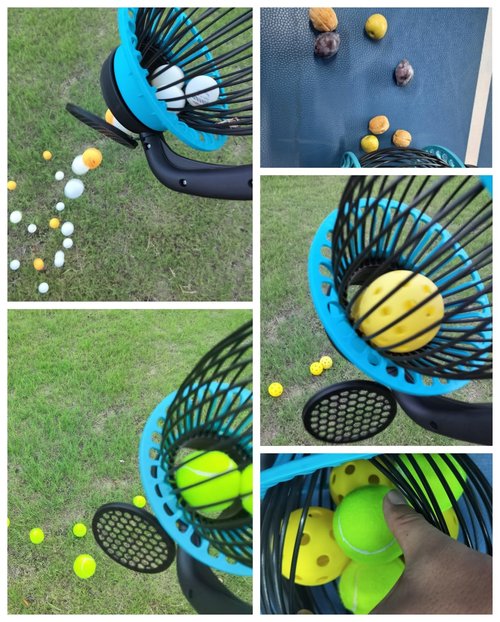 Kunpengzhi Tennis Balls Hoppers Pickleball Tennis Ball Picker Tennis Ball Picker Upper Hopper Ball Retriever Golf Accessories Suitable for Training and Teaching venues