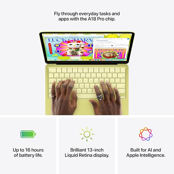 Apple 2026 MacBook Neo 13-inch Laptop with A18 Pro chip: Built for AI and Apple Intelligence, Liquid Retina Display, 8GB Unified Memory, 512GB SSD Storage, Touch ID; Silver with AppleCare+ (3 years)