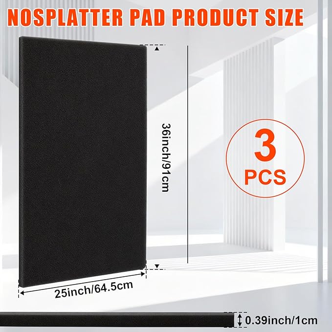 3-Pack Oil Drip Pan for Under Car(35.4 x 24 x 1.6 Inch) Flexible Oil Trays with Felt Mat, Large Leak-Proof Drip Pan for Car Oil Changes, Engine Maintenance, Pet Cleaning, and Home Appliance Repair