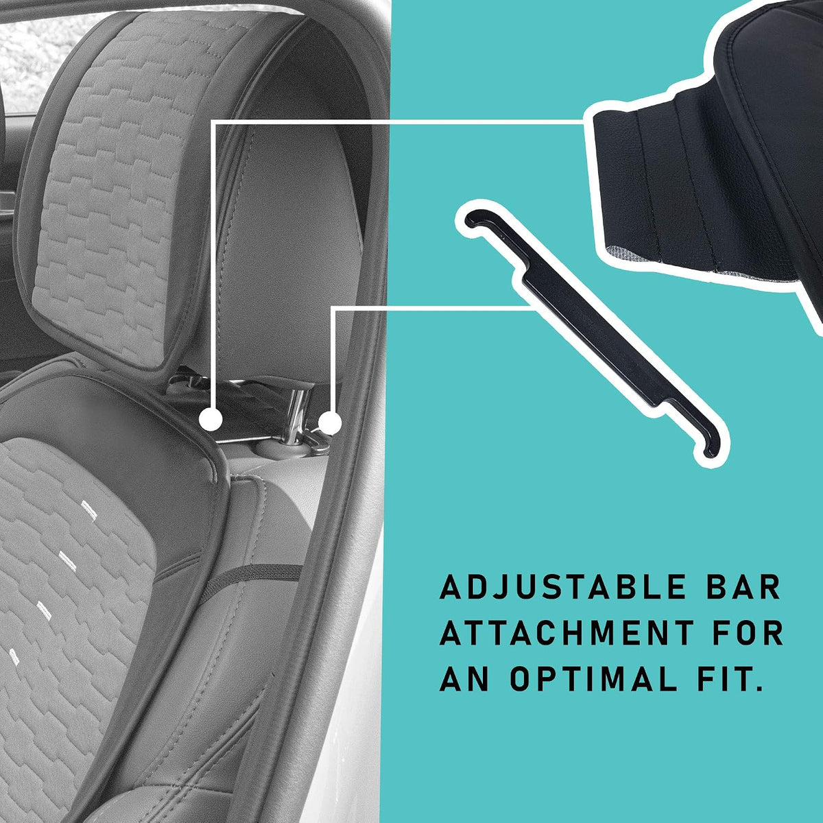 FH Group Car Seat Covers Front Set Automotive Seat Cushions - Low Back Car Seats, Universal Fit, Automotive Seat Cover, Car Seat Cushion, Airbag Compatible Car Seat Cover for SUV, Sedan, Van Mint