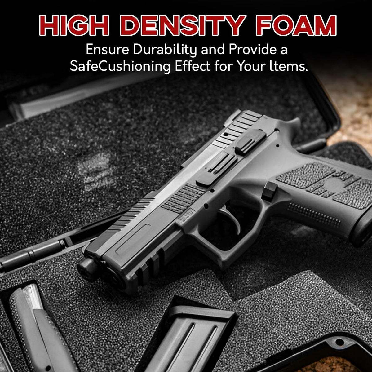Skiennix Gun Case Foam - Durable Protection for Firearms | Custom Fit for All Gun Sizes
