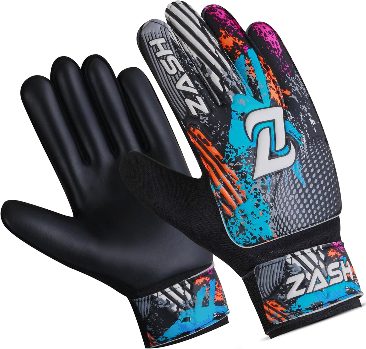 ZASH Soccer Goalie Gloves - Double Wrist Protection & Strong Grip Palm for Kids, Youth & Adults