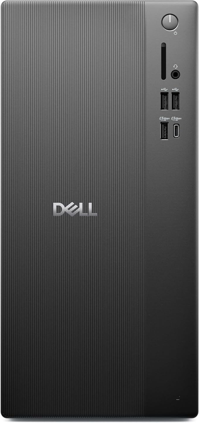 Dell Pro Tower Desktop PC 2026, Intel i3-14100, 16GB DDR5 RAM, 512GB SSD | Dual Monitor Support, WiFi 6, Bluetooth, HDMI, DisplayPort,Type-C, Windows 11 Pro, Carbon Black
