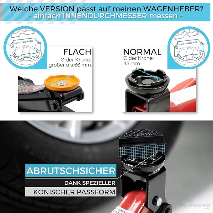 PLANGER® - Lofty PAD - Rubber Jack Pad for Mini & Opel (Special CAR Brands from Germany) Trolley Jack, Vehicle Lift and Axle Stand - Protects Your Car, SUV