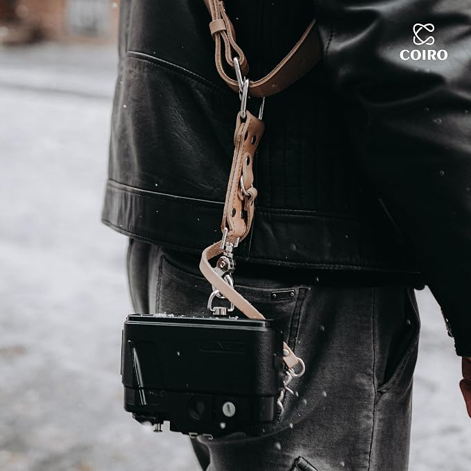 C Coiro Dual Camera Harness Shoulder Leather Camera Strap