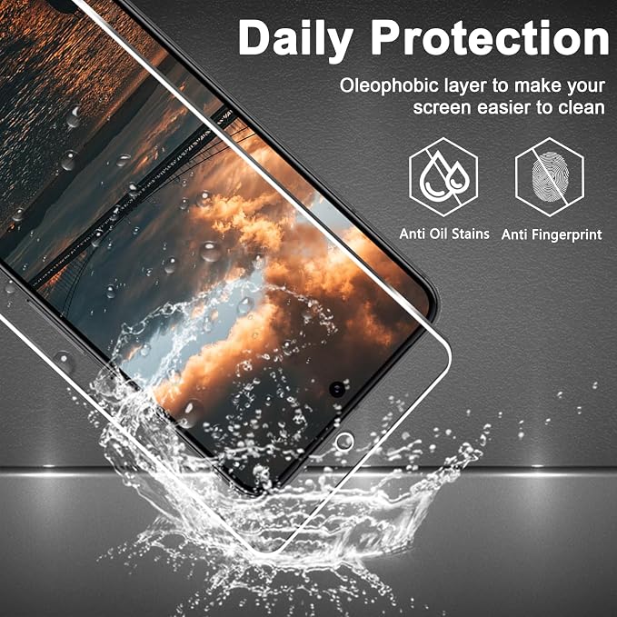 Pixel 8 Screen Protector + Camera Lens Protector, 9H Tempered Glass,