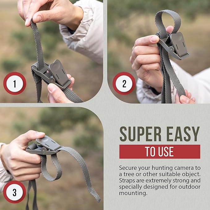 The...Cam Quick Camera Holder EasyStrap-3, Premium 3 Pack Trail Camera Straps
