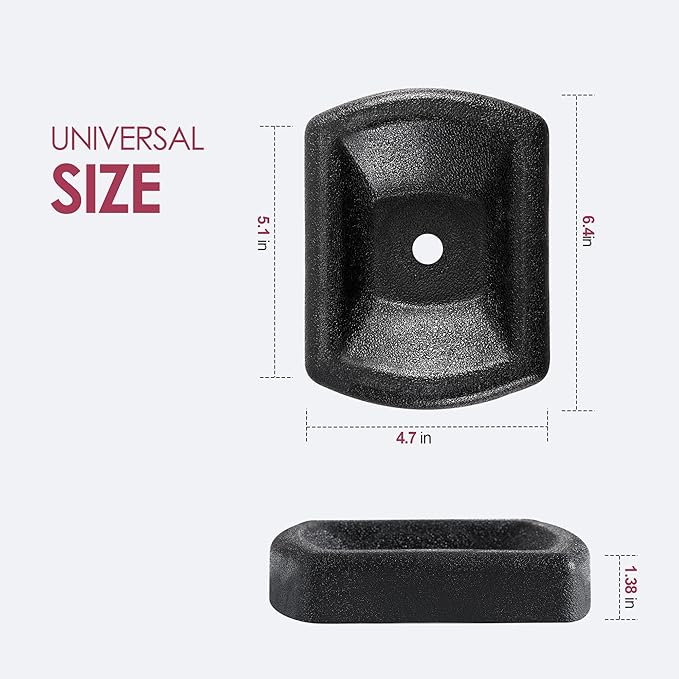 LEORAY Jack Wheel Chock, Reinforced Rubber Jack Caster Wheel Dock for Caravans and Trailers
