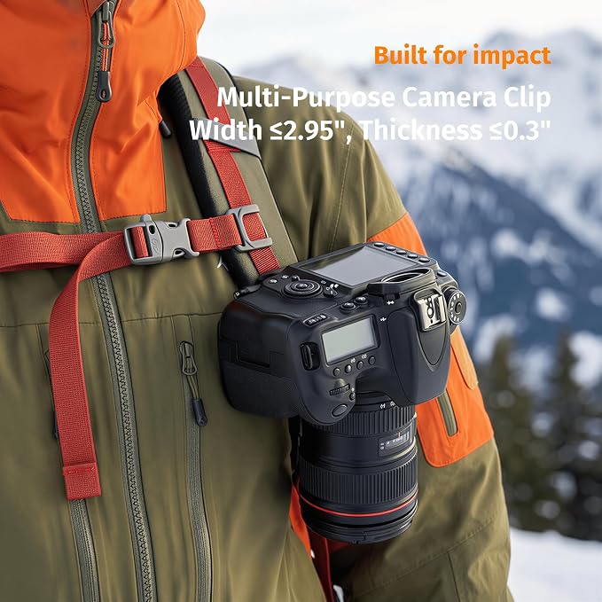 Camera Clip Backpack Clip with Quick Release Plate, Aluminum Backpack Strap
