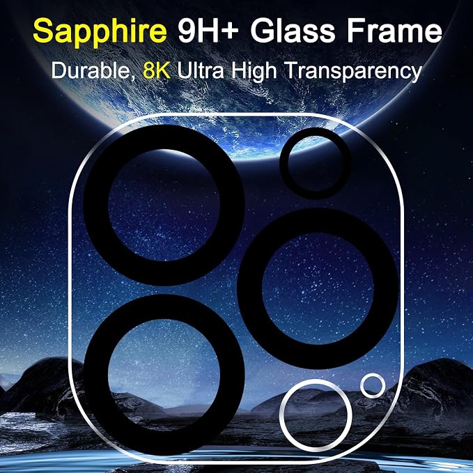 Ferilinso Designed for iPhone 13 Pro Max Camera Lens Protector, Designed for