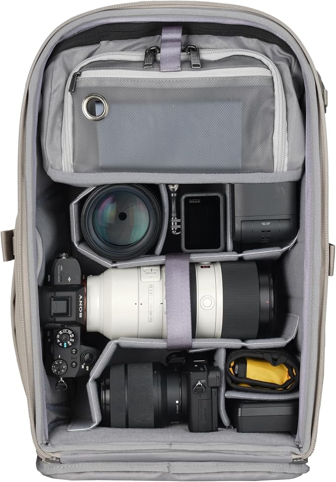 VANGUARD VEO Metro B25L Camera & Everyday Backpack – Fits 70–200mm Attached