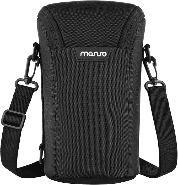 MOSISO Camera Lens Pouch Case, Top Access Crossbody Shoulder Bag