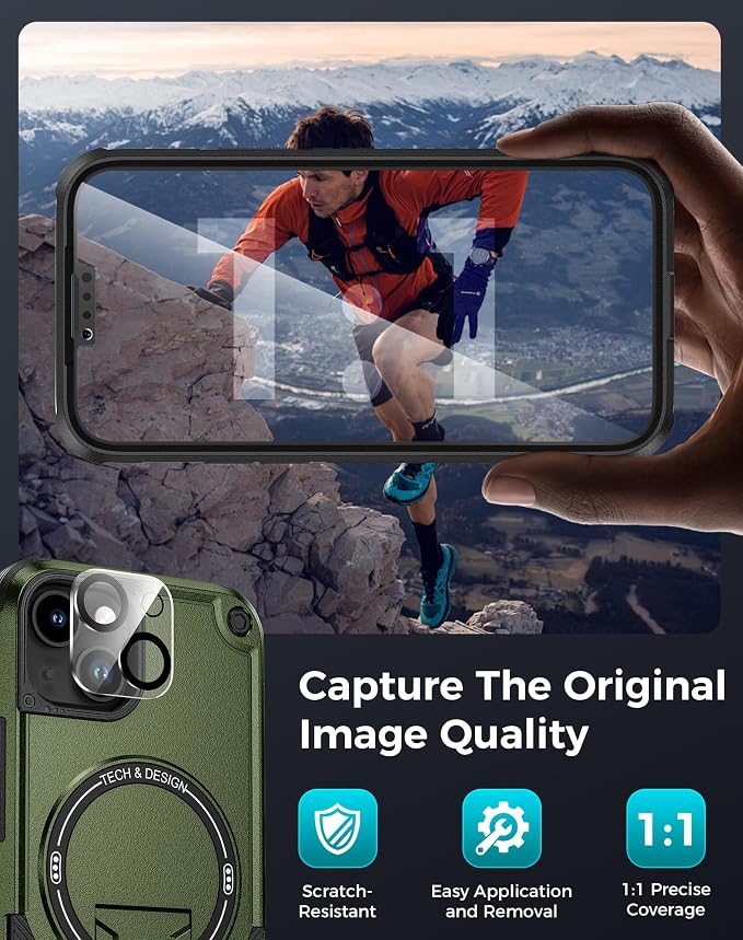 Goton for iPhone 14 Case with Privacy Tempered Glass Screen Protector & Camera