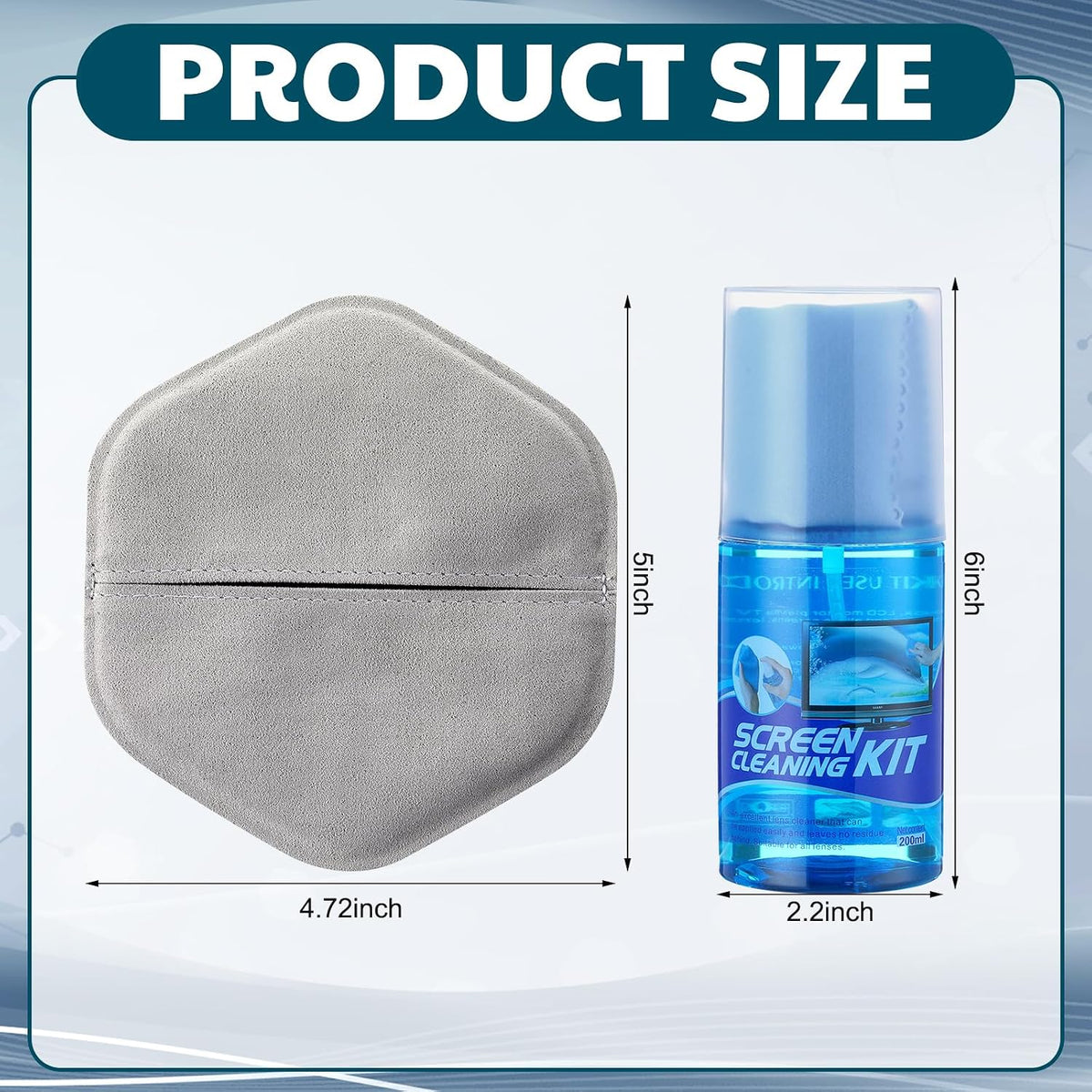 3 Pack Microfiber Screen Cleaner Kit Car Screen Cleaner Spray Laptop Polishing Cloth for Electronics Car Fish Finder Keyboards Eye Glasses Camera Lens Wipes