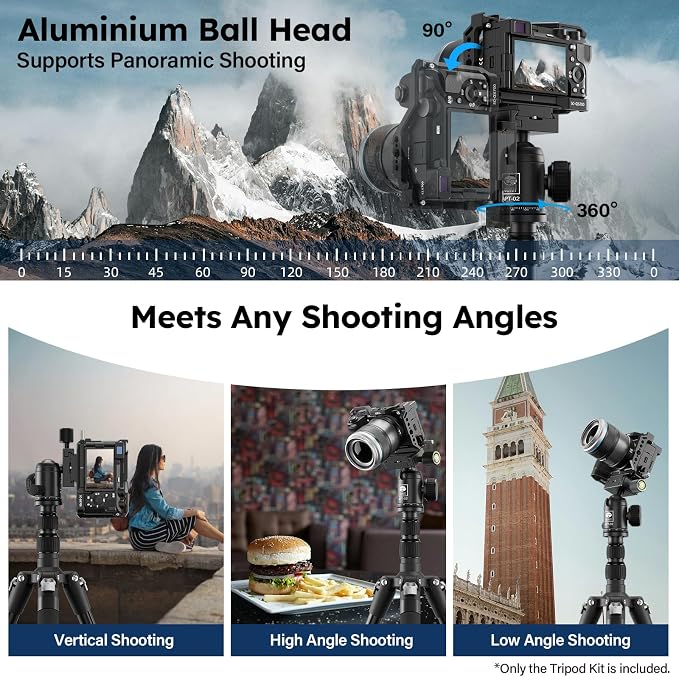 SIRUI Camera Tripod & Monopod Stand, 78.7" Tall Aluminum Detachable Tripod