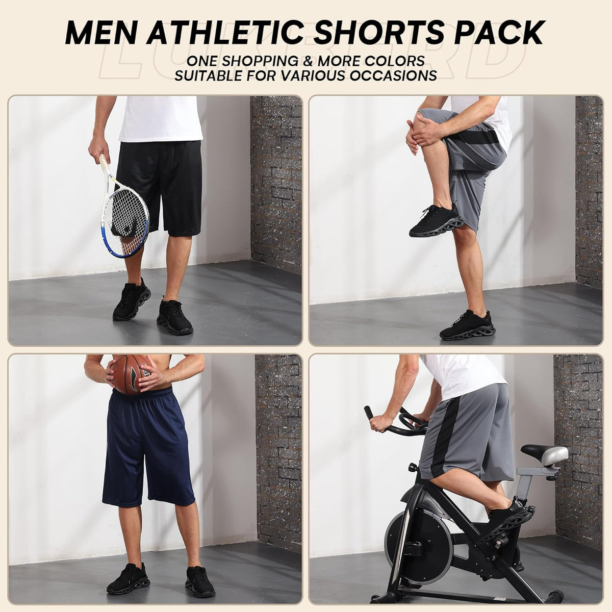 Skiennix Men's Athletic Shorts - Quick Dry Camo Basketball Gym Shorts with Pockets