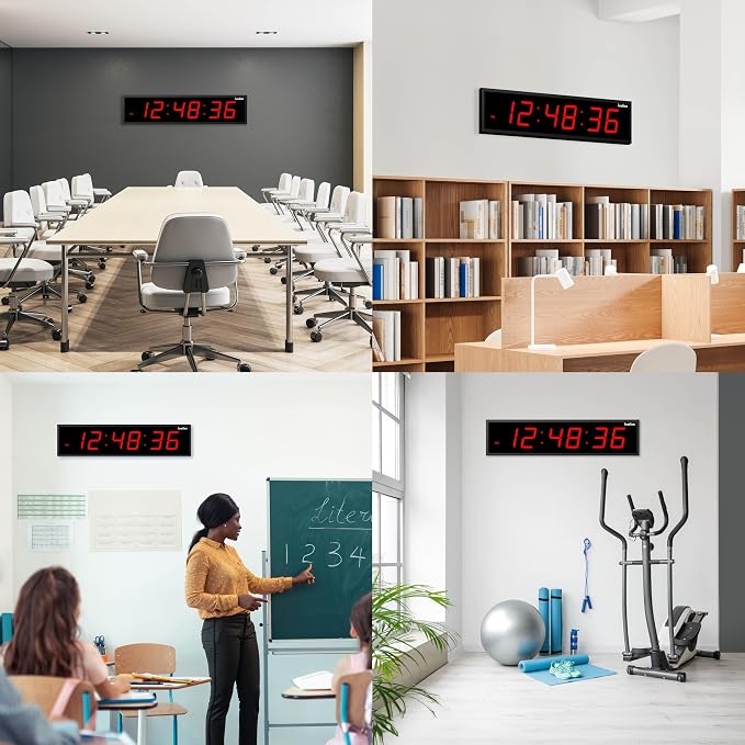 Ivation Oversized Large Digital Wall Clock