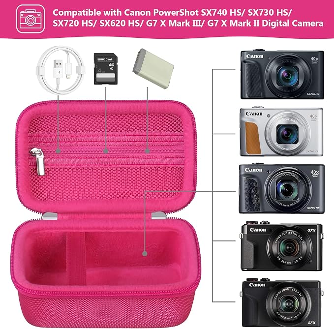 Hard Carrying Case for Canon PowerShot SX740 HS/ SX730 HS/ SX720 HS/ SX620 HS/