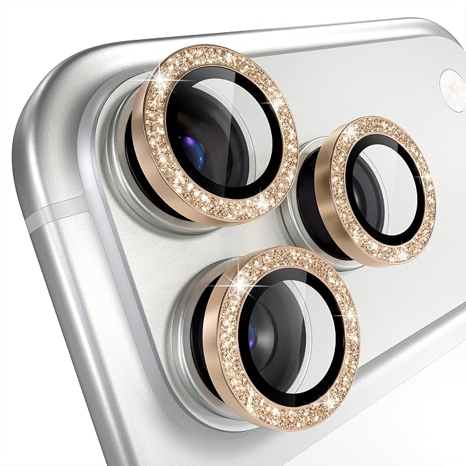 Misea Compatible for iPhone 17 Pro/iPhone 17 Pro Max Camera Lens Protector Bling