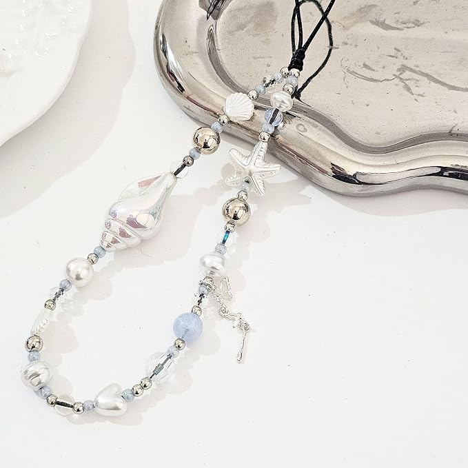 Cute Beaded Camera Wrist Strap for Phone, Digital Camera Charm Lanyard