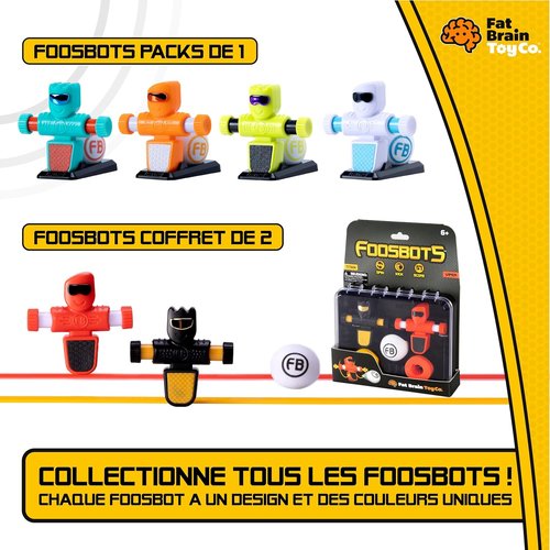 Fat Brain Toys Foosbots On The Go - Tabletop Trickshot Game for 2 Players | Fun Soccer Toy for Kids 6+