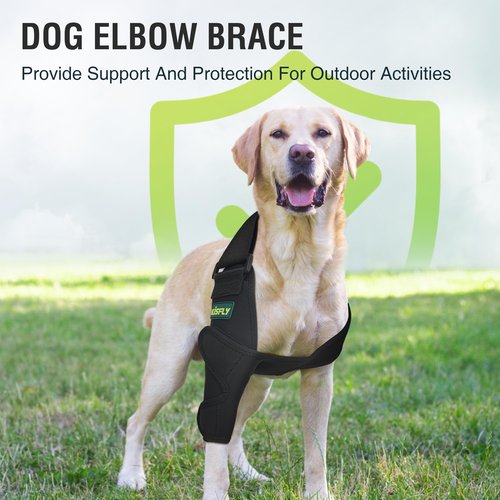 KISFLY Dog Elbow Protector XL for Large Dogs, Anti Lick Elbow Sleeve, Helps Relieve Calluses, Hygroma & Pressure Sores, Soft Breathable Support Wrap, Left Leg