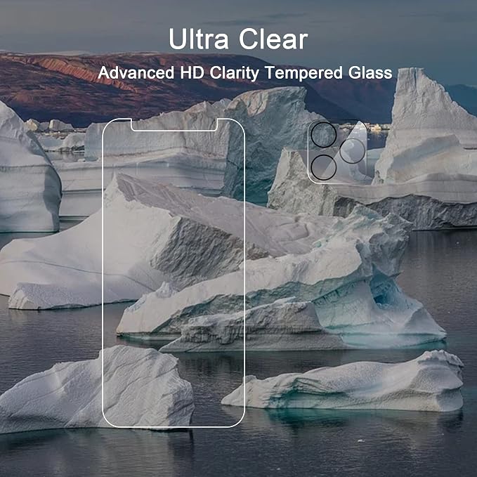 Ailun 2 Pack Screen Protector for iPhone 11 Pro + 2 Pack Camera Lens Protector