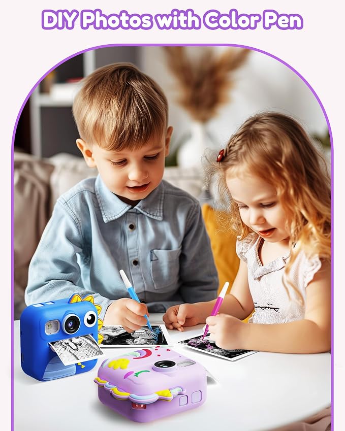 KOKODI Kids Camera Instant Print, Toddler Cameras Christmas Birthday Gifts