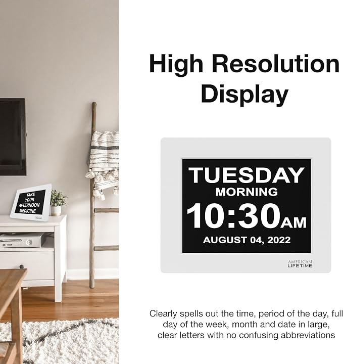 American Lifetime New 2026 Dementia Clock Large Digital Clock