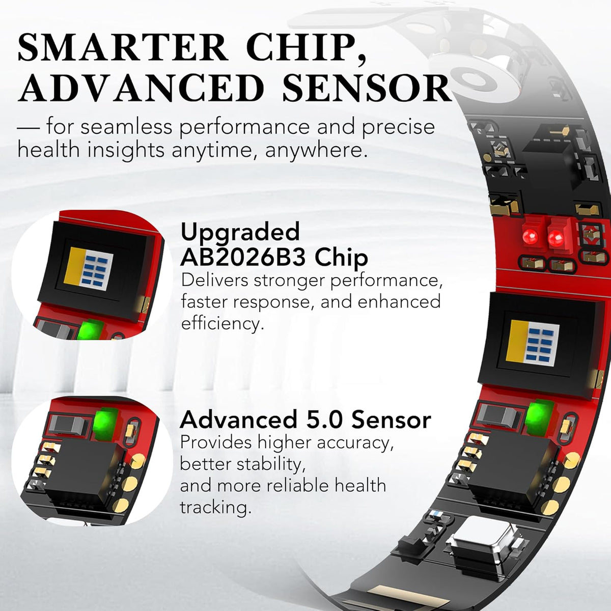 Smart Health Ring 2.0 - Slim Fitness Tracker for Heart & Blood Monitoring | Waterproof Silver 11