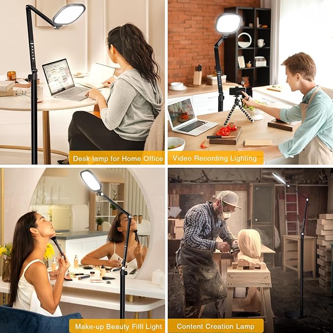 LitONES Ring Light with Stand, 15W Dimmable Zoom Lighting